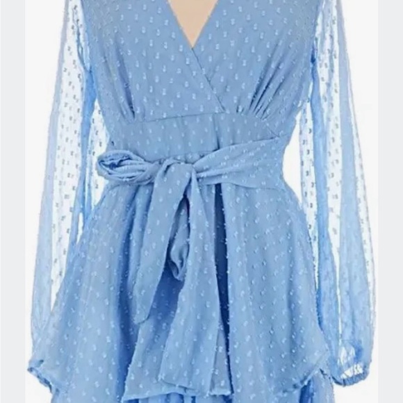 Jessica Simpson Light Blue Dress, Wrap Style, Romantic, Feminine, spring, Sz Sm - Picture 3 of 8